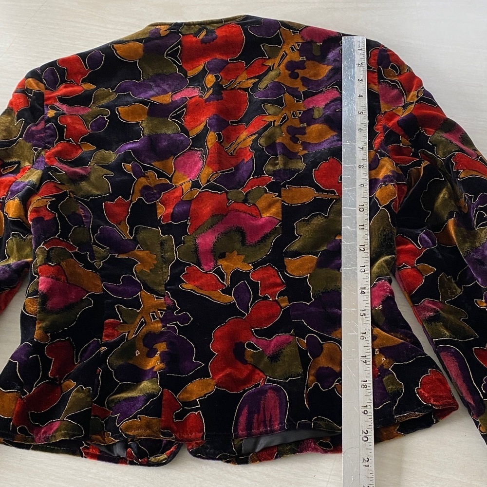 Velvet Great Britain Made Vintage Floral Blazer Fitted Dari Romantic formal - Picture 11 of 15